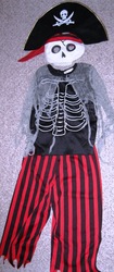 Skeleton Pirate outfit,  age 7-8