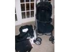 silver cross pram/pushcair 3d in jet with car seat