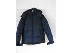 BOYS NEXT COAT. navy blue padded jkt with hood. size....