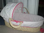 MOTHERCARE rosebud moses basket PINK