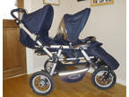 Jane Powertwin Double Buggy Navy + 2 rebel carseats