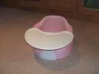 Pink baby bumbo seat with tray Pink baby support seat....