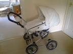 Immaculate Condition Jan Stewart Unique White Leather Pram